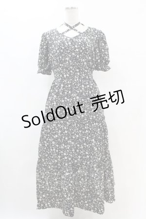 画像: DearMyLoveRose / クロスホルターティアードワンピース M ブラック H-25-07-06-1040-EL-OP-NS-ZH