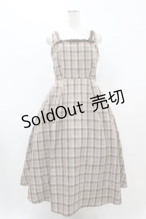 画像: m petit by misako / AMCHKスクエアネックジャンパースカート L ブラウン H-25-07-06-1046-LO-OP-NS-ZH