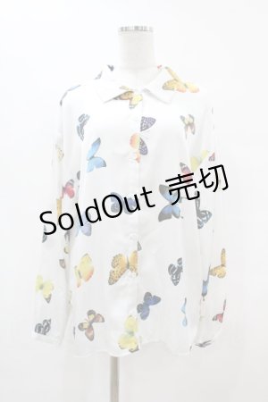 画像: merry jenny / mothシャツ  オフホワイト H-25-07-06-1058-LO-BL-KB-ZH