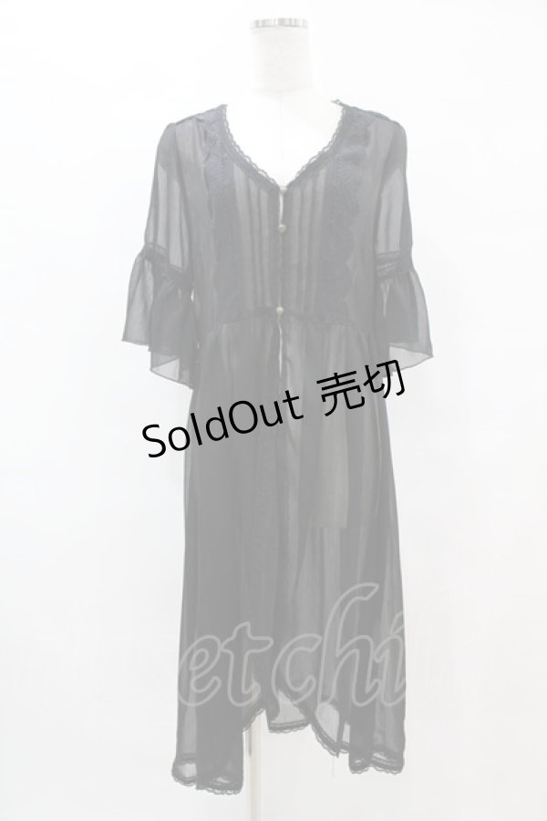 画像1: axes femme / バックレースデザインガウン M ブラック H-25-07-06-1061-AX-TO-NS-ZH (1)