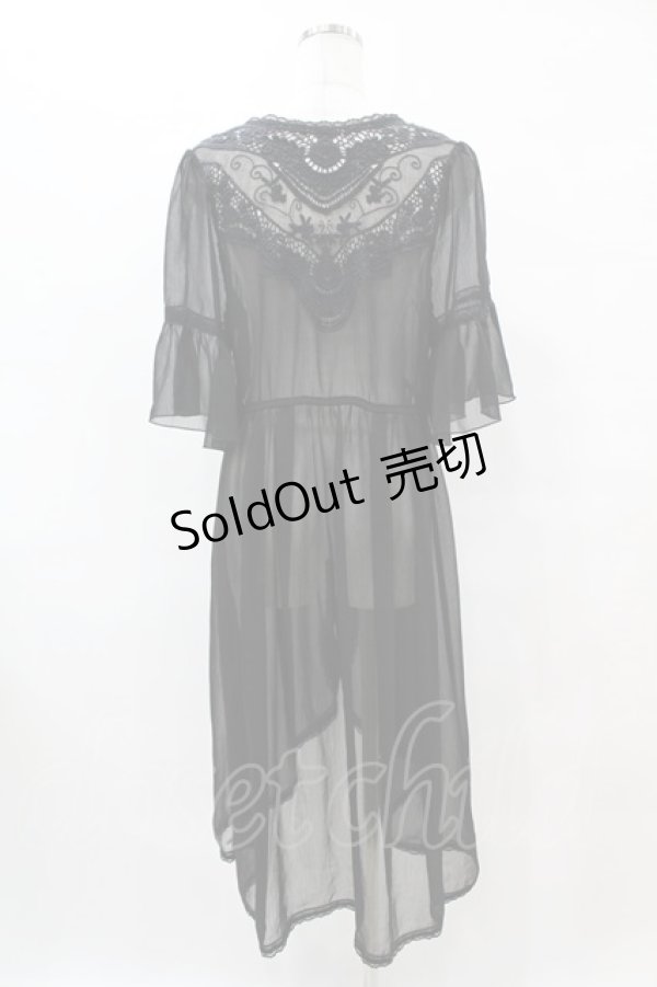 画像2: axes femme / バックレースデザインガウン M ブラック H-25-07-06-1061-AX-TO-NS-ZH (2)