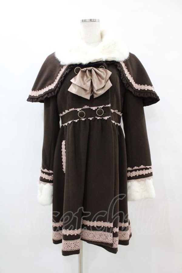 画像1: axes femme POETIQUE / プリンセスケープコート M ブラウン H-25-07-06-1064-AX-CO-NS-ZH (1)