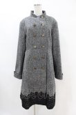 画像1: axes femme Red label / スタンド襟ダブルボタンコート L ブラック H-25-07-06-1066-PU-CO-NS-ZH (1)