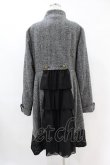 画像2: axes femme Red label / スタンド襟ダブルボタンコート L ブラック H-25-07-06-1066-PU-CO-NS-ZH (2)