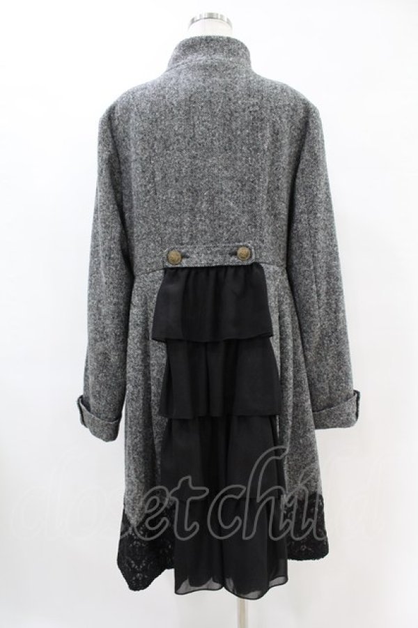 画像2: axes femme Red label / スタンド襟ダブルボタンコート L ブラック H-25-07-06-1066-PU-CO-NS-ZH (2)