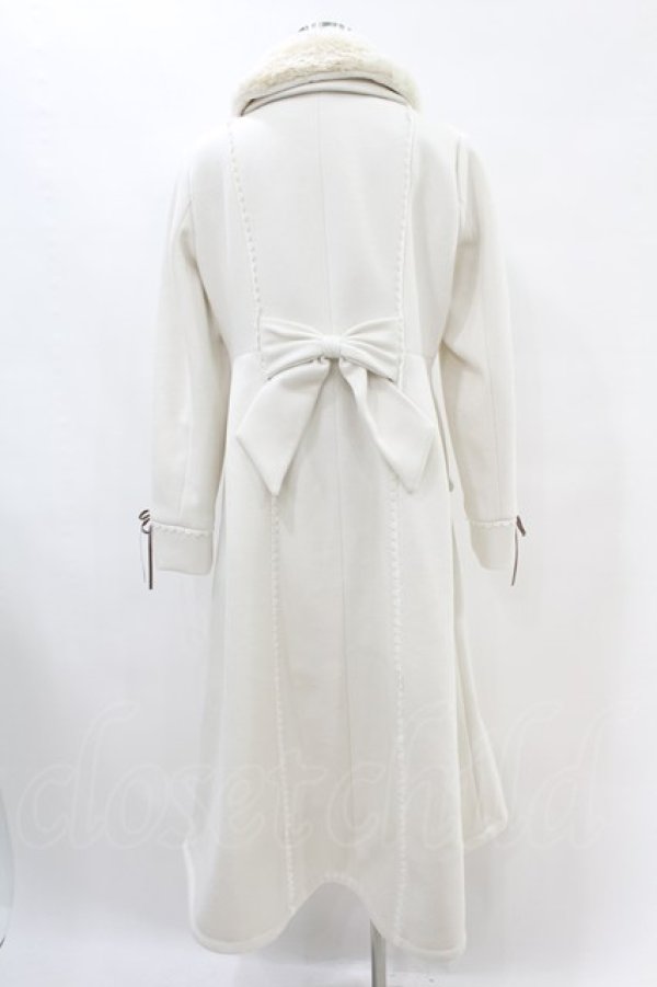 画像2: axes femme / ファー襟フィッシュテールコート L オフ H-25-07-06-1070-AX-CO-NS-ZH (2)