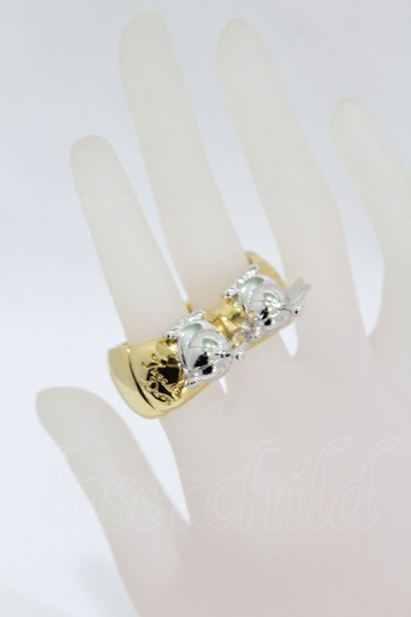 画像1: Q-pot. / Tweedle Dee & Tweedle Dumリング【Disney】 13 ゴールド H-25-11-04-1012-QP-AC-KB-ZH (1)