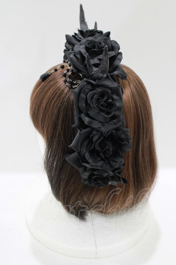 画像2: Restyle / Antlers roses and beads  黒 H-25-07-06-067-GO-AC-KB-ZH (2)