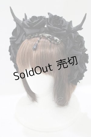 画像: Restyle / Antlers roses and beads  黒 H-25-07-06-068-GO-AC-KB-ZH