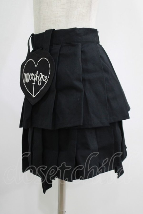 画像2: MORPH8NE / STUDENT SKIRT S ブラック H-25-07-06-014-PU-SK-KB-ZH (2)