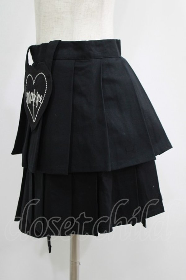画像2: MORPH8NE / STUDENT SKIRT M ブラック H-25-07-06-015-PU-SK-KB-ZH (2)
