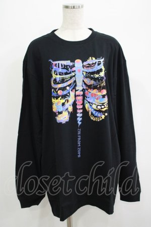 画像: QOOZA / QOOZA×zumi Costal Long Sleeve Tee  黒 H-25-07-06-021-PU-TO-KB-ZH