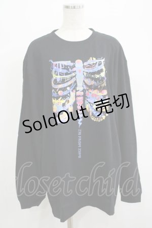 画像: QOOZA / QOOZA×zumi Costal Long Sleeve Tee  黒 H-25-07-06-021-PU-TO-KB-ZH