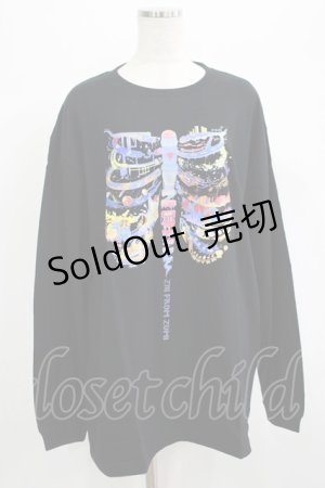 画像: QOOZA / QOOZA×zumi Costal Long Sleeve Tee  黒 H-25-07-06-023-PU-TO-KB-ZH