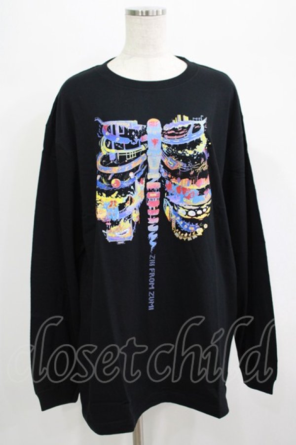 画像1: QOOZA / QOOZA×zumi Costal Long Sleeve Tee  黒 H-25-07-06-023-PU-TO-KB-ZH (1)