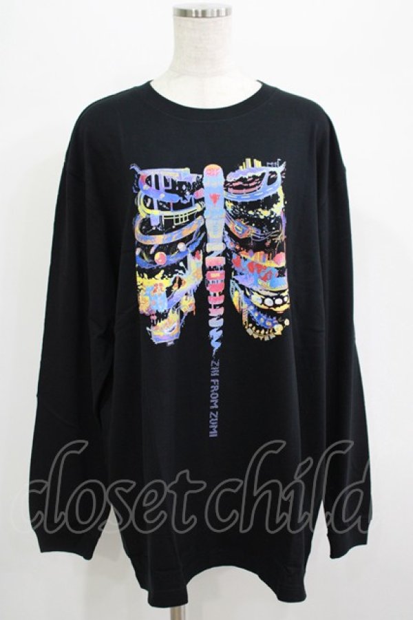 画像1: QOOZA / QOOZA×zumi Costal Long Sleeve Tee  黒 H-25-07-06-025-PU-TO-KB-ZH (1)
