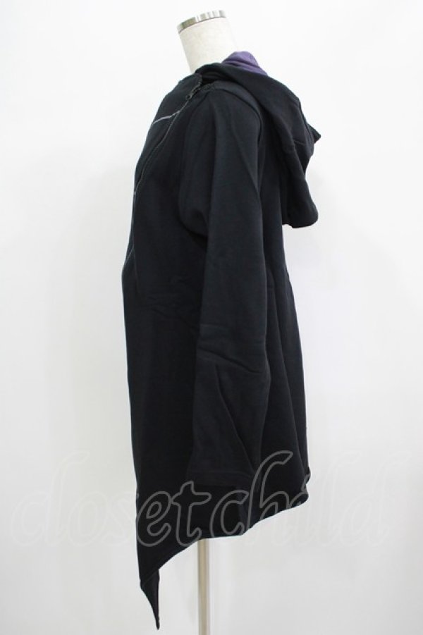 画像2: ROGUE+WOLF / Moon Star Cardigan with oversized hood L 黒 H-25-07-06-026-PU-TO-KB-ZH (2)