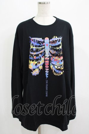 画像: QOOZA / QOOZA×zumi Costal Long Sleeve Tee  黒 H-25-07-06-029-PU-TO-KB-ZH