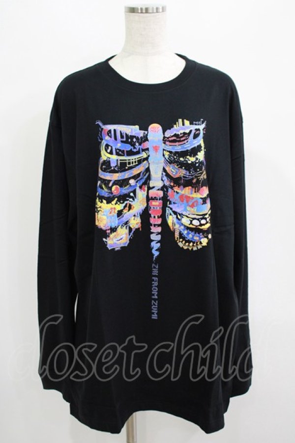 画像1: QOOZA / QOOZA×zumi Costal Long Sleeve Tee  黒 H-25-07-06-029-PU-TO-KB-ZH (1)