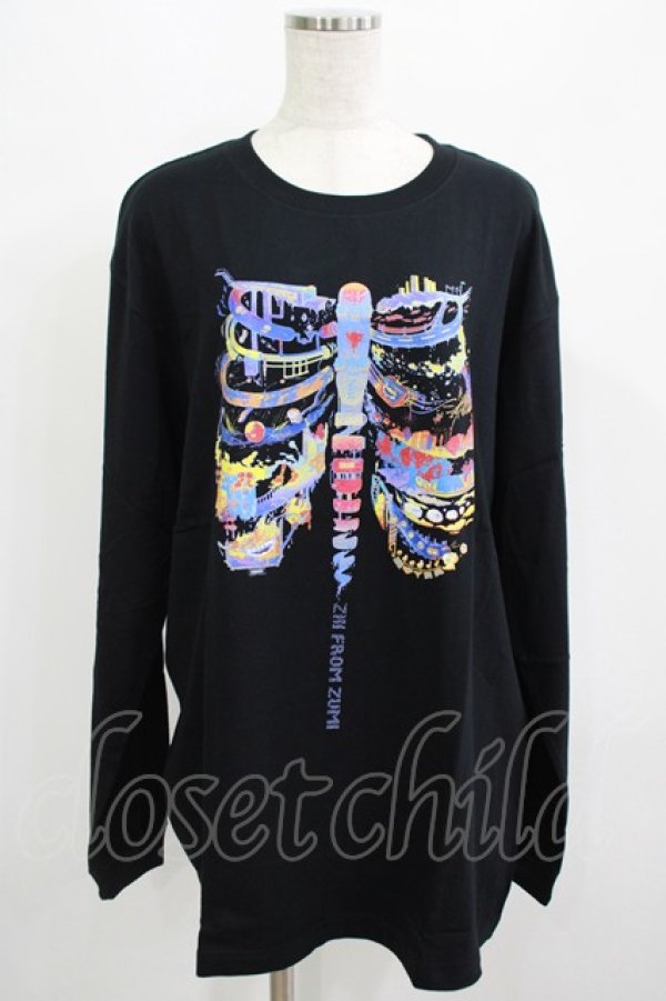 画像1: QOOZA / QOOZA×zumi Costal Long Sleeve Tee  黒 H-25-07-06-030-PU-TO-KB-ZH (1)