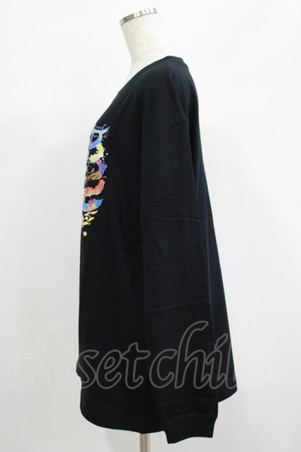 画像2: QOOZA / QOOZA×zumi Costal Long Sleeve Tee  黒 H-25-07-06-030-PU-TO-KB-ZH (2)