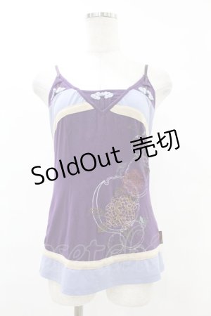 画像: Ozz oneste / チャイナ刺繍キャミソール　  紫 H-25-07-07-039-OO-TO-KB-ZH