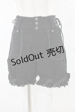 画像: Ozz Croce / 刺繍ショートパンツ  黒 H-25-07-07-007-OO-PA-KB-ZH