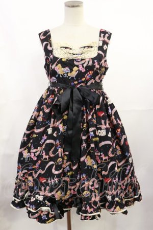 画像: metamorphose / TOY BOXハイウエストジャンパースカート Free ブラック H-25-07-07-1003-ME-OP-NS-ZH