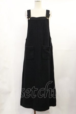 画像: INGEBORG / ロゴ刺繍ジャンパースカート Free ブラック H-25-07-07-1016-LO-OP-NS-ZH