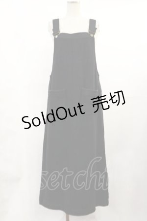 画像: INGEBORG / ロゴ刺繍ジャンパースカート Free ブラック H-25-07-07-1016-LO-OP-NS-ZH