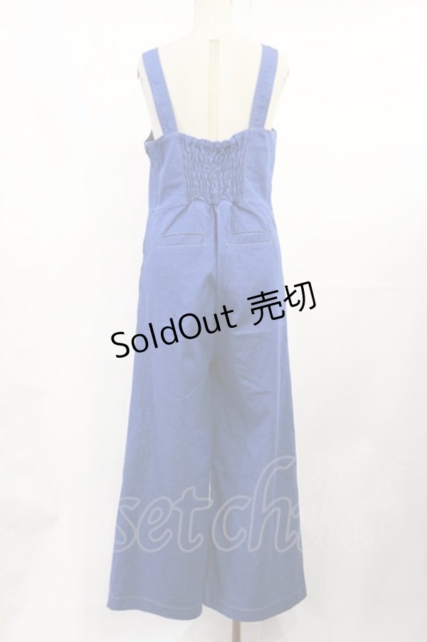 画像2: F&A / コルセット風デニムサロペットパンツ Free BLUE H-25-07-07-1017-LO-OP-NS-ZH (2)