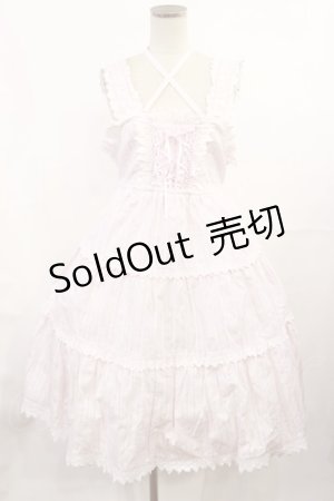 画像: BABY,THE STARS SHINE BRIGHT / からみ3段ティアードジャンパースカート Free ピンク/ピンク H-25-07-07-1002-BA-OP-NS-ZH