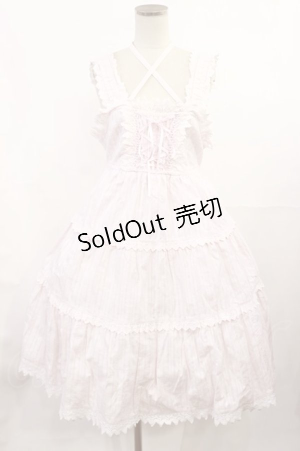 画像1: BABY,THE STARS SHINE BRIGHT / からみ3段ティアードジャンパースカート Free ピンク/ピンク H-25-07-07-1002-BA-OP-NS-ZH (1)