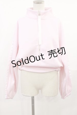 画像: milklim / ライン入りZIPトレーナー Free ピンク H-25-07-07-1025-LO-TO-NS-ZH