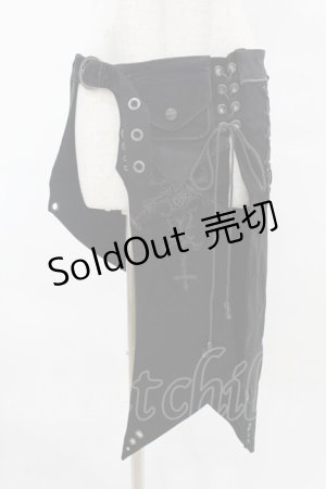 画像: Ozz Croce / アシメオーバーコルセット  黒 H-25-07-07-003-OO-ZA-KB-ZH