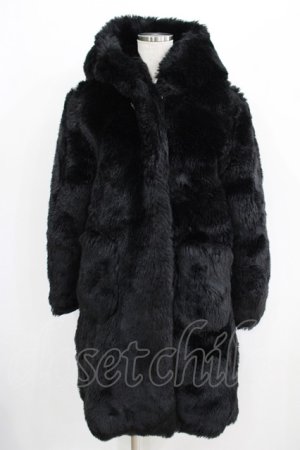 画像: Candy Stripper / COTTON CANDY FUR COAT 2 ブラック H-25-07-08-1001-PU-CO-KB-ZT0710J