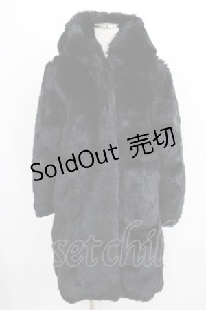 画像: Candy Stripper / COTTON CANDY FUR COAT 2 ブラック H-25-07-08-1001-PU-CO-KB-ZT-C041