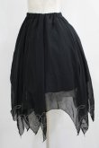 画像2: BPN / イレギュラーシフォンスカート  黒 H-25-07-08-1027-GO-BL-KB-ZH (2)