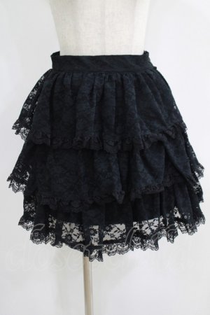 画像: SEXY DYNAMITE LONDON / レースフリルスカート  黒 H-25-07-08-1028-PU-SK-KB-ZH