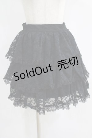 画像: SEXY DYNAMITE LONDON / レースフリルスカート  黒 H-25-07-08-1028-PU-SK-KB-ZH