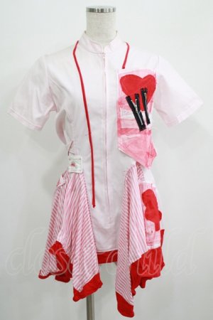 画像: blablahospital / ツギハギナースワンピース  ピンク H-25-07-08-1035-PU-OP-KB-ZH