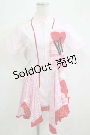 画像: blablahospital / ツギハギナースワンピース  ピンク H-25-07-08-1035-PU-OP-KB-ZH