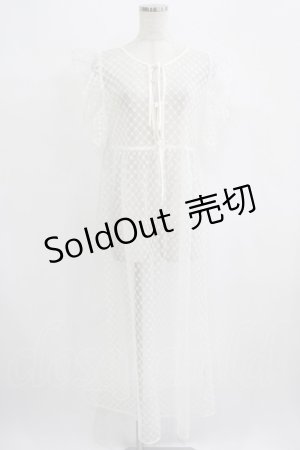 画像: merry jenny / チュールレースシアーワンピース  白 H-25-07-08-1038-LO-OP-KB-ZH