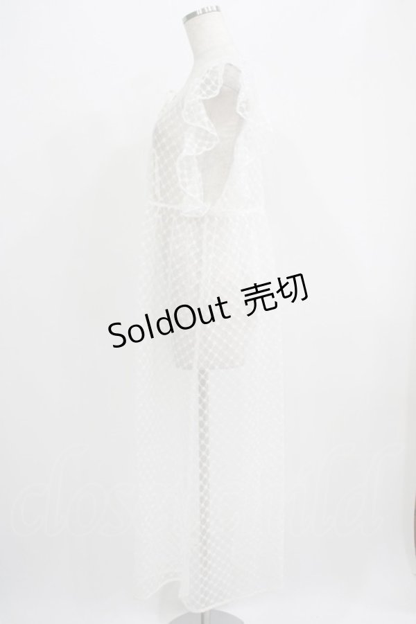 画像2: merry jenny / チュールレースシアーワンピース  白 H-25-07-08-1038-LO-OP-KB-ZH (2)