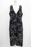 画像1: MINT NeKO / バブルネコサロペットパンツ  黒 H-25-07-08-1045-HN-PA-KB-ZH (1)