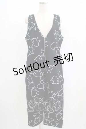 画像: MINT NeKO / バブルネコサロペットパンツ  黒 H-25-07-08-1045-HN-PA-KB-ZH