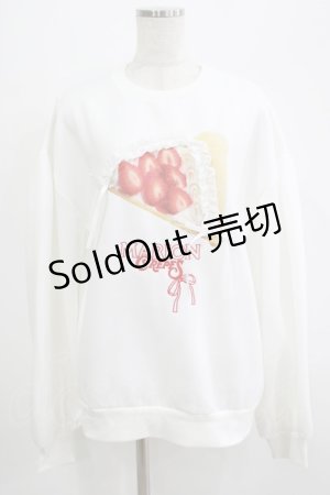 画像: merry jenny / いちごクリームフリルスウェット F オフ H-25-07-08-1053-LO-TO-KB-ZH