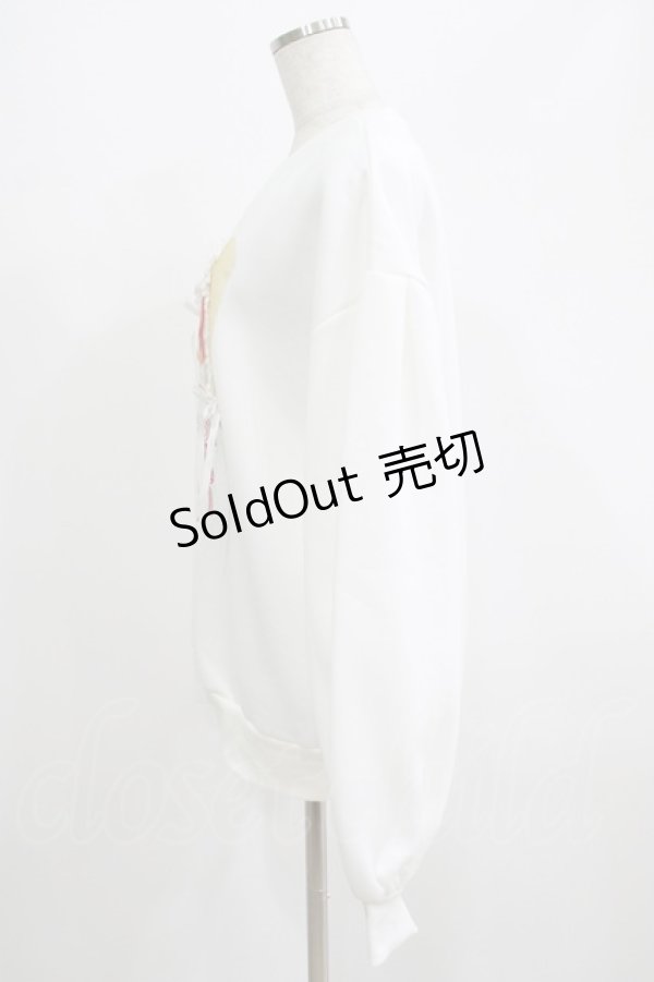 画像2: merry jenny / いちごクリームフリルスウェット F オフ H-25-07-08-1053-LO-TO-KB-ZH (2)