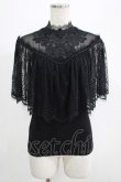 画像1: PUNK RAVE / Gothic Lace Shrug Shawl T-shirts F 黒 H-25-07-08-1060-PU-TO-KB-ZH (1)