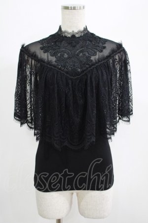画像: PUNK RAVE / Gothic Lace Shrug Shawl T-shirts F 黒 H-25-07-08-1060-PU-TO-KB-ZH